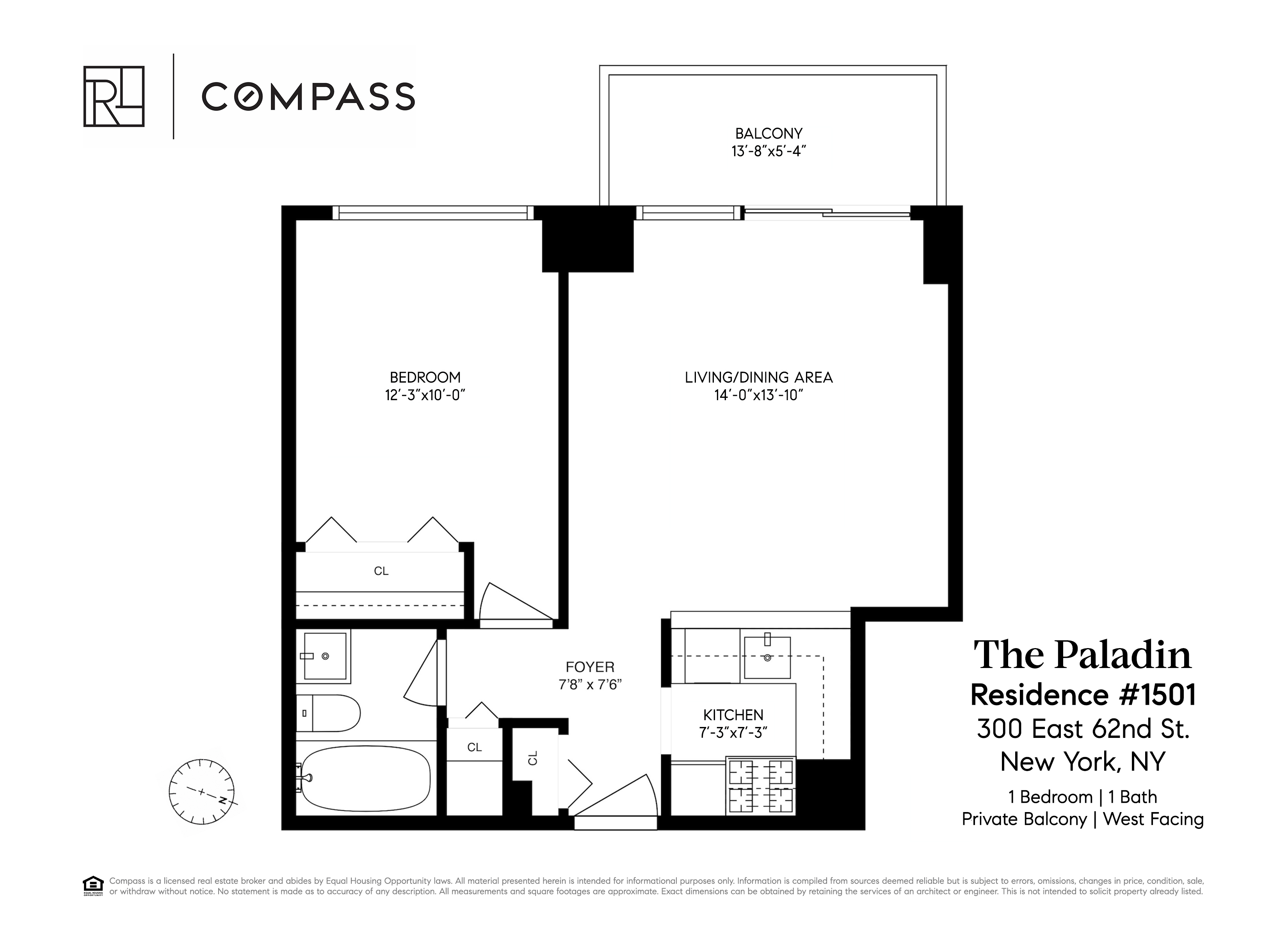 300 East 62nd Street, Unit 1501 Manhattan, NY 10065 - Photo 14 of 14 a picture of a floor plan