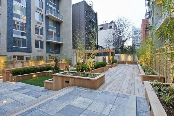 a view of a building and outdoor space