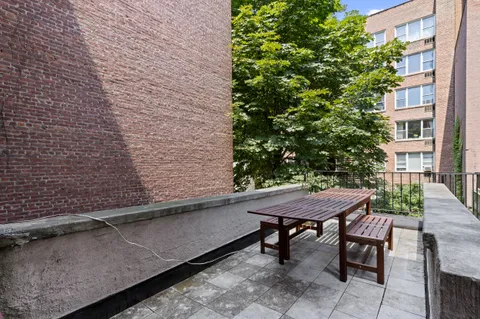 a view of a outdoor seating area