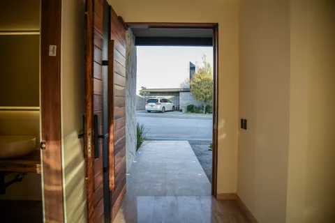 a view of a closet from a bathroom