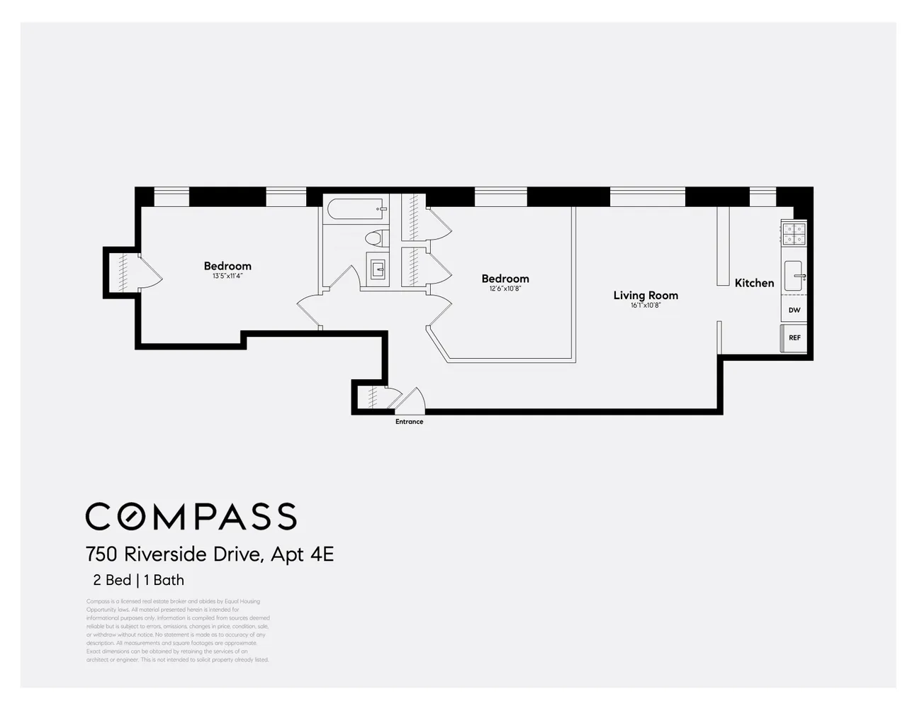 $600,000 | 750 Riverside Drive, Unit 4E | Hamilton Heights