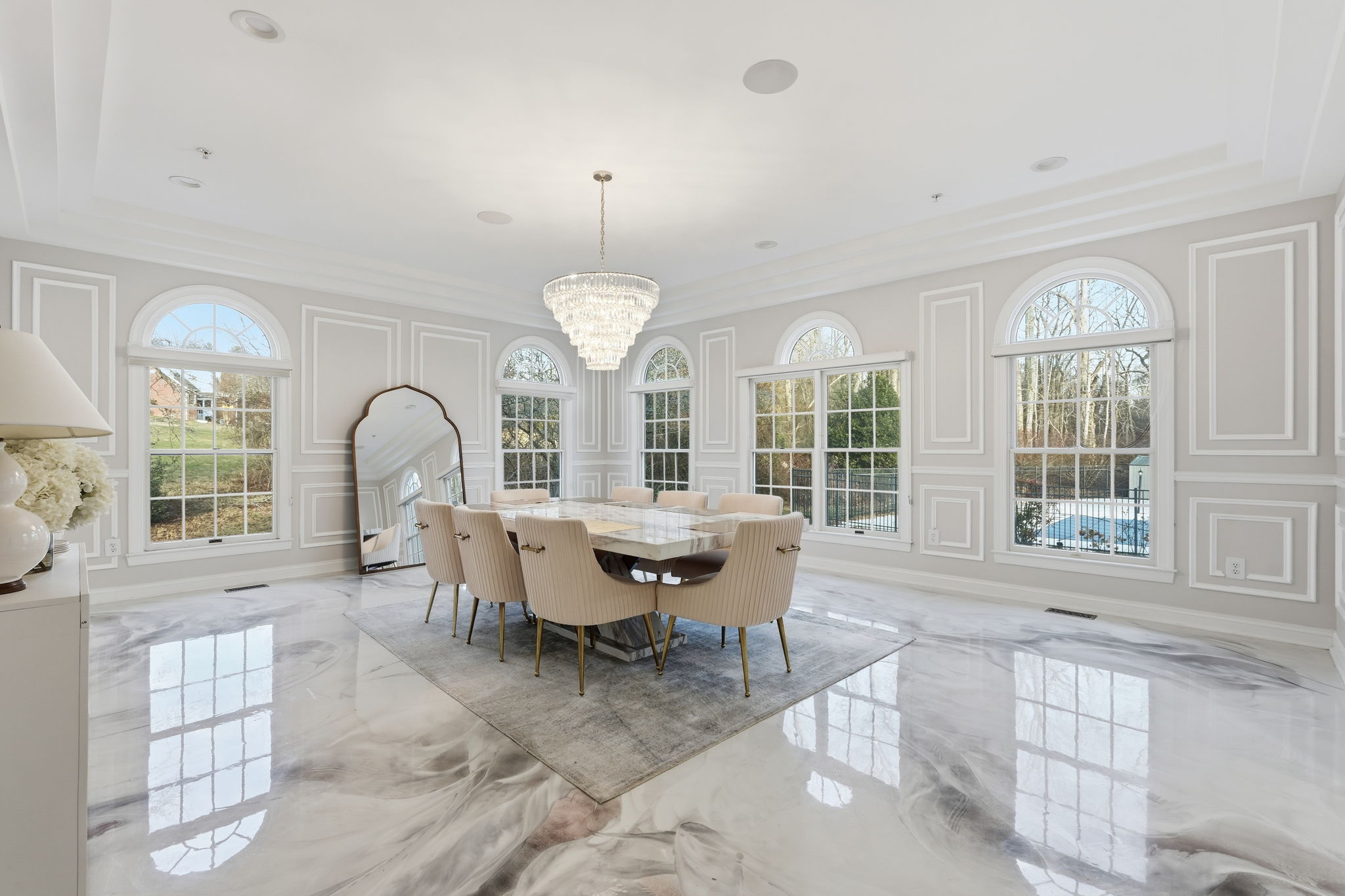11000 Brooks Reserve Road Upper Marlboro, MD 20772 - Photo 16 of 60 a view of a dining room with furniture a chandelier and wooden floor