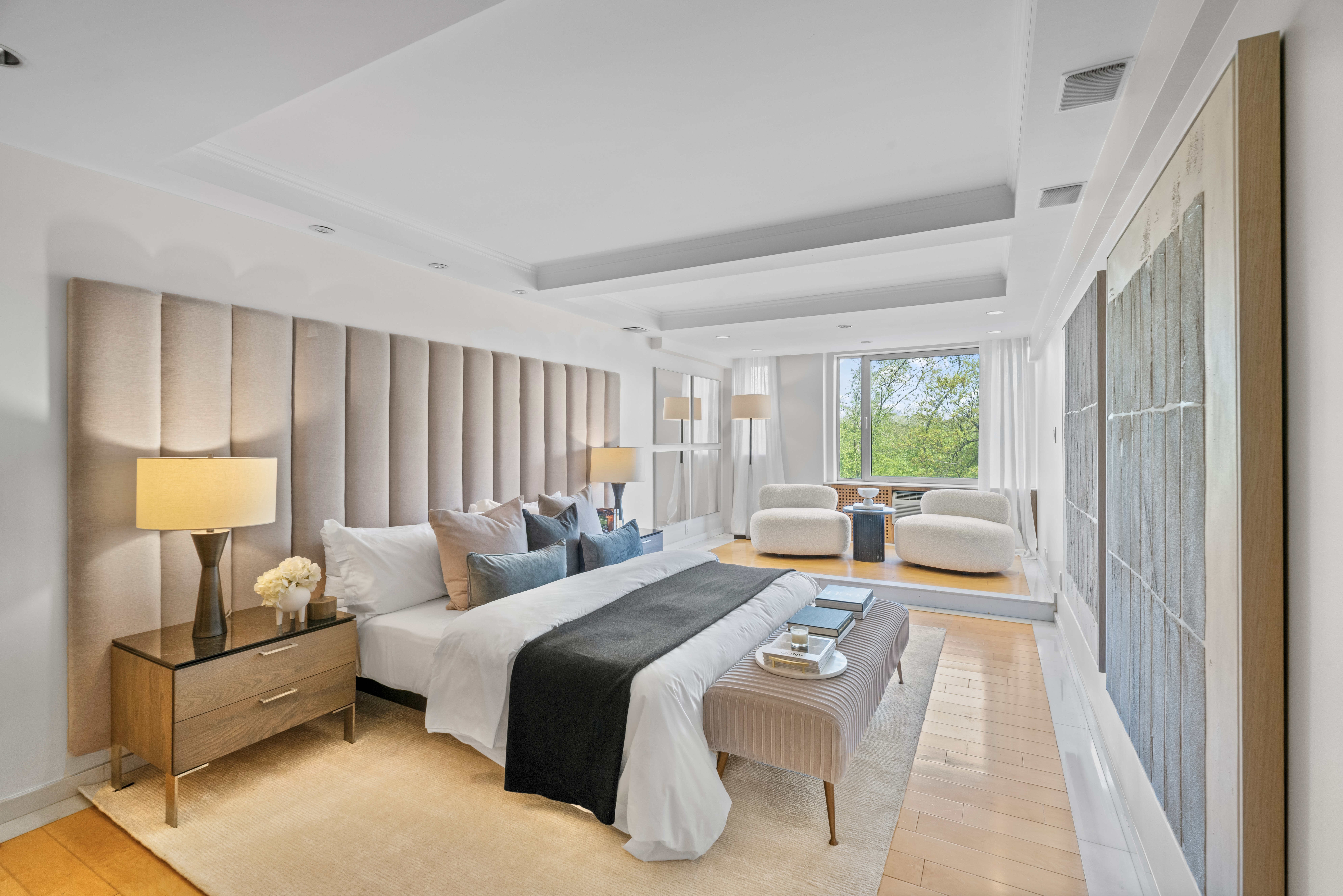 120 Central Park South, Unit 6AB Manhattan, NY 10019 - Photo 8 of 17 a bedroom with bed and a window