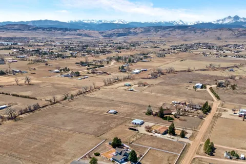 an aerial view of a parking space