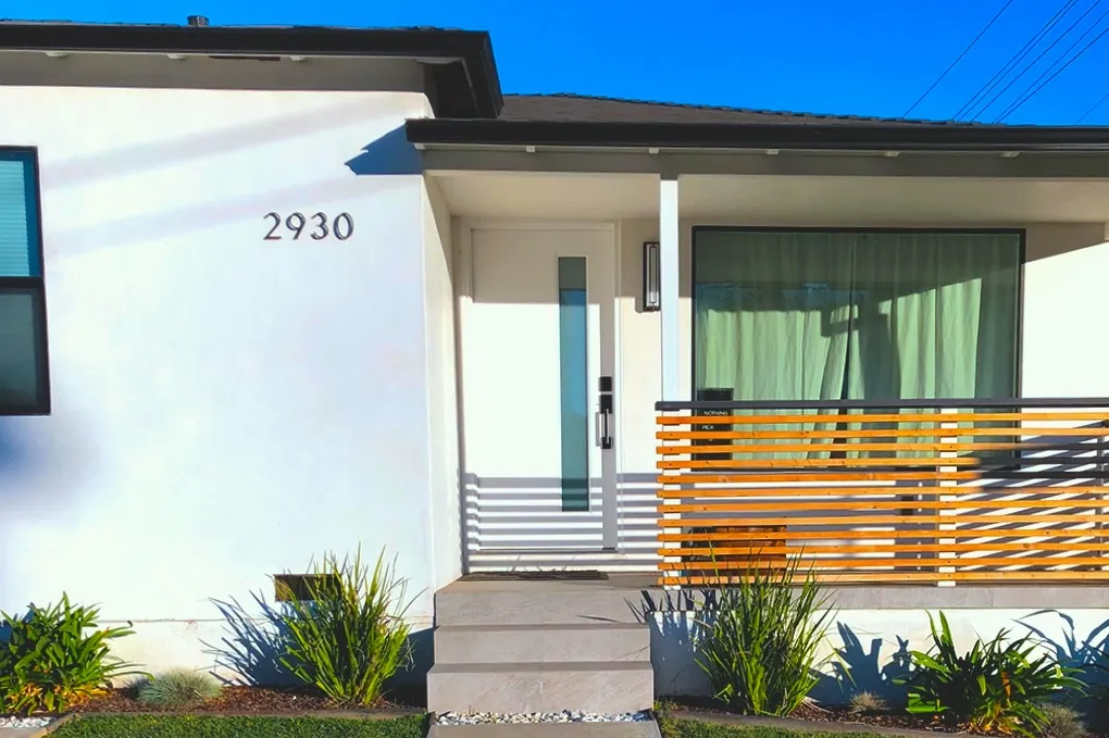 a view of a entryway door front of house