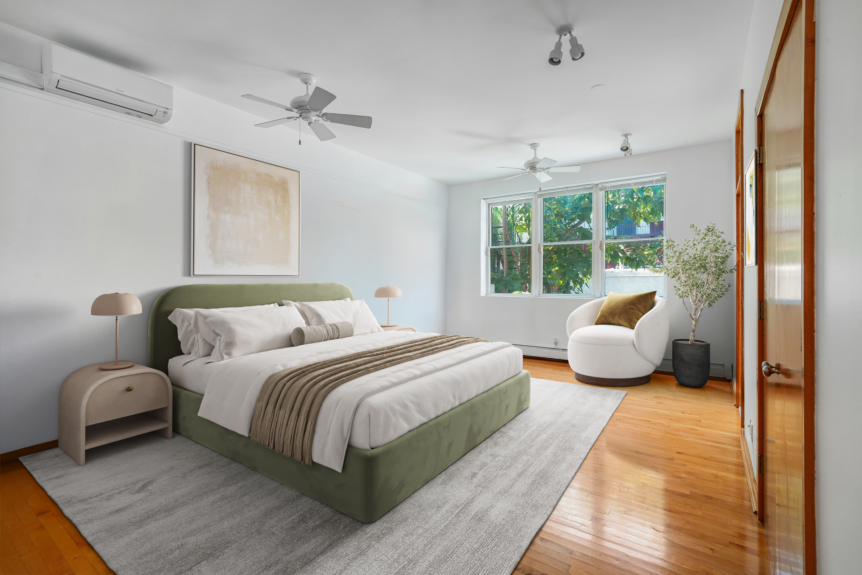 182 East 117th Street Manhattan, NY 10035 - Photo 7 of 13 a bedroom with a bed and wooden floor