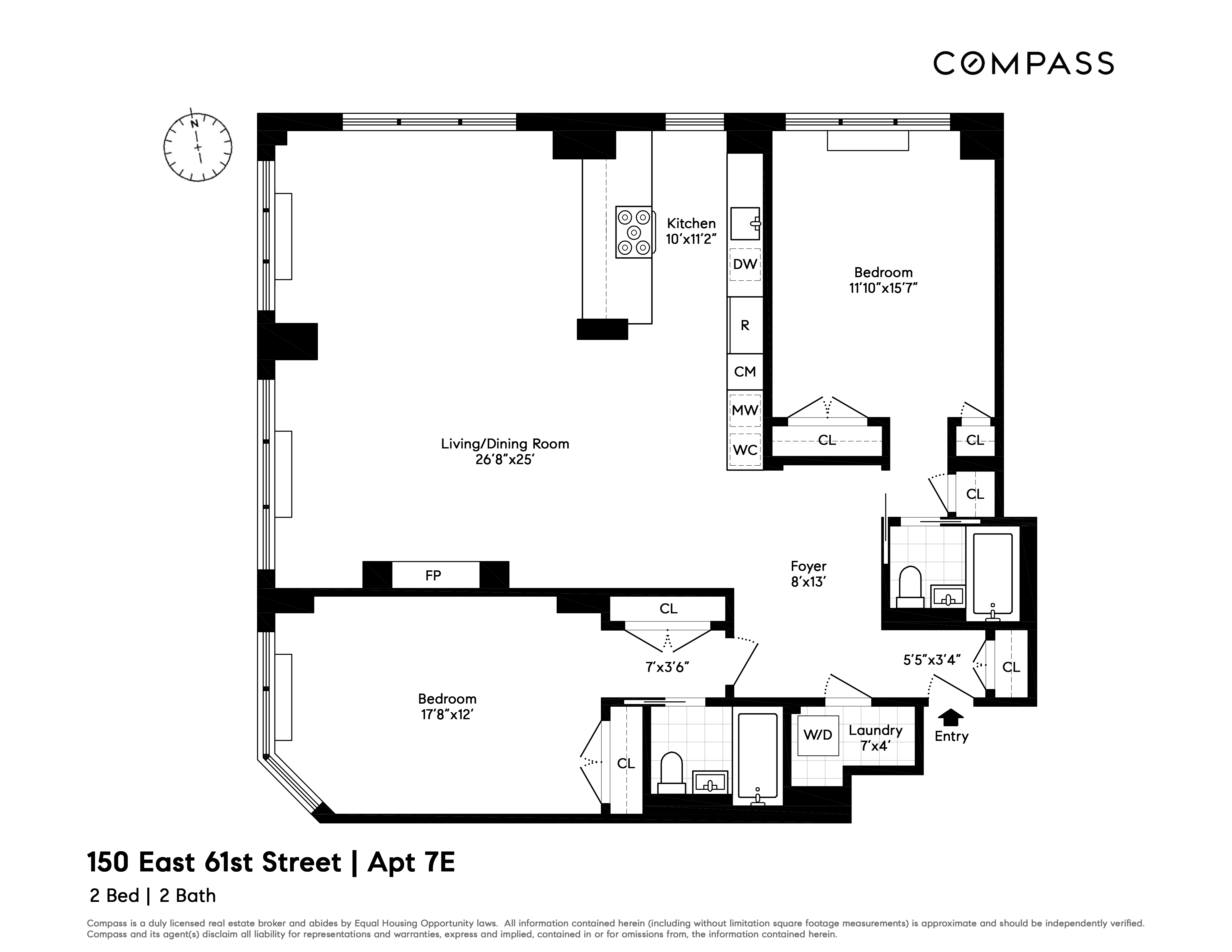 150 East 61st Street, Unit 7E Manhattan, NY 10065 - Photo 12 of 12 a black and white photo of a room