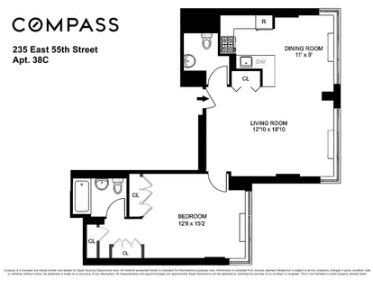 $1,100,000 | 235 East 55th Street, Unit 38C | Midtown East