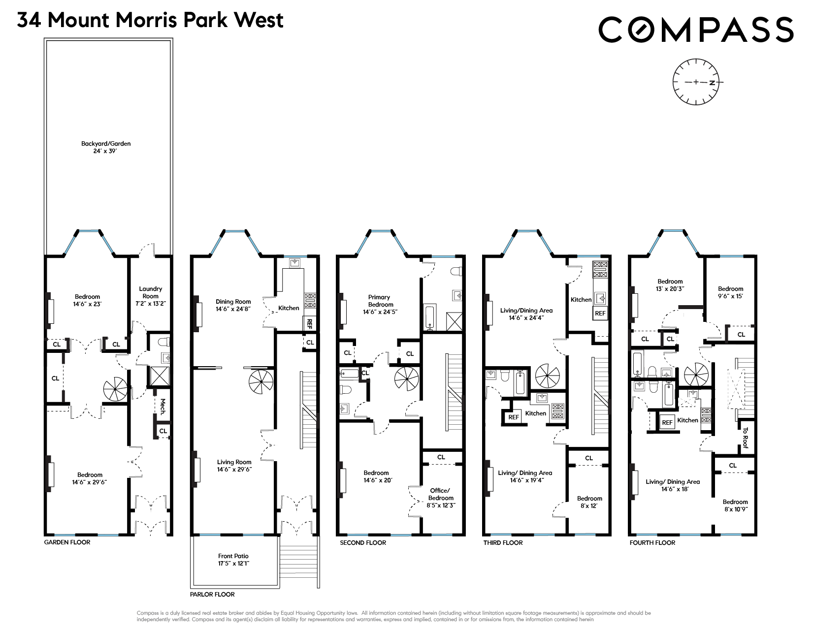 34 Mt Morris Park West Manhattan, NY 10027 - Photo 15 of 15 a black and white photo of a living room