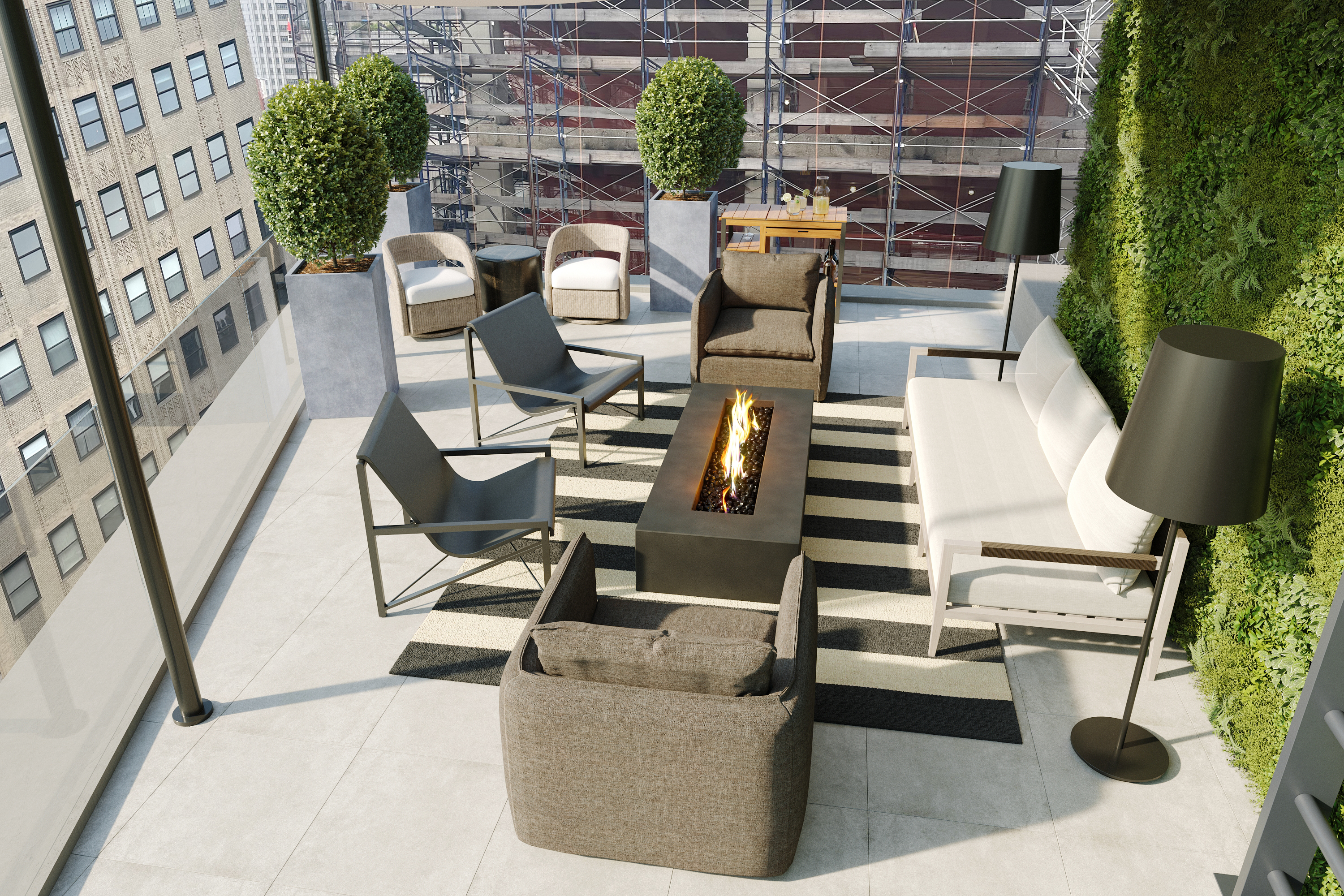 100 Franklin Street, Unit PHS Manhattan, NY 10013 - Photo 3 of 35 a view of backyard with seating space and plants