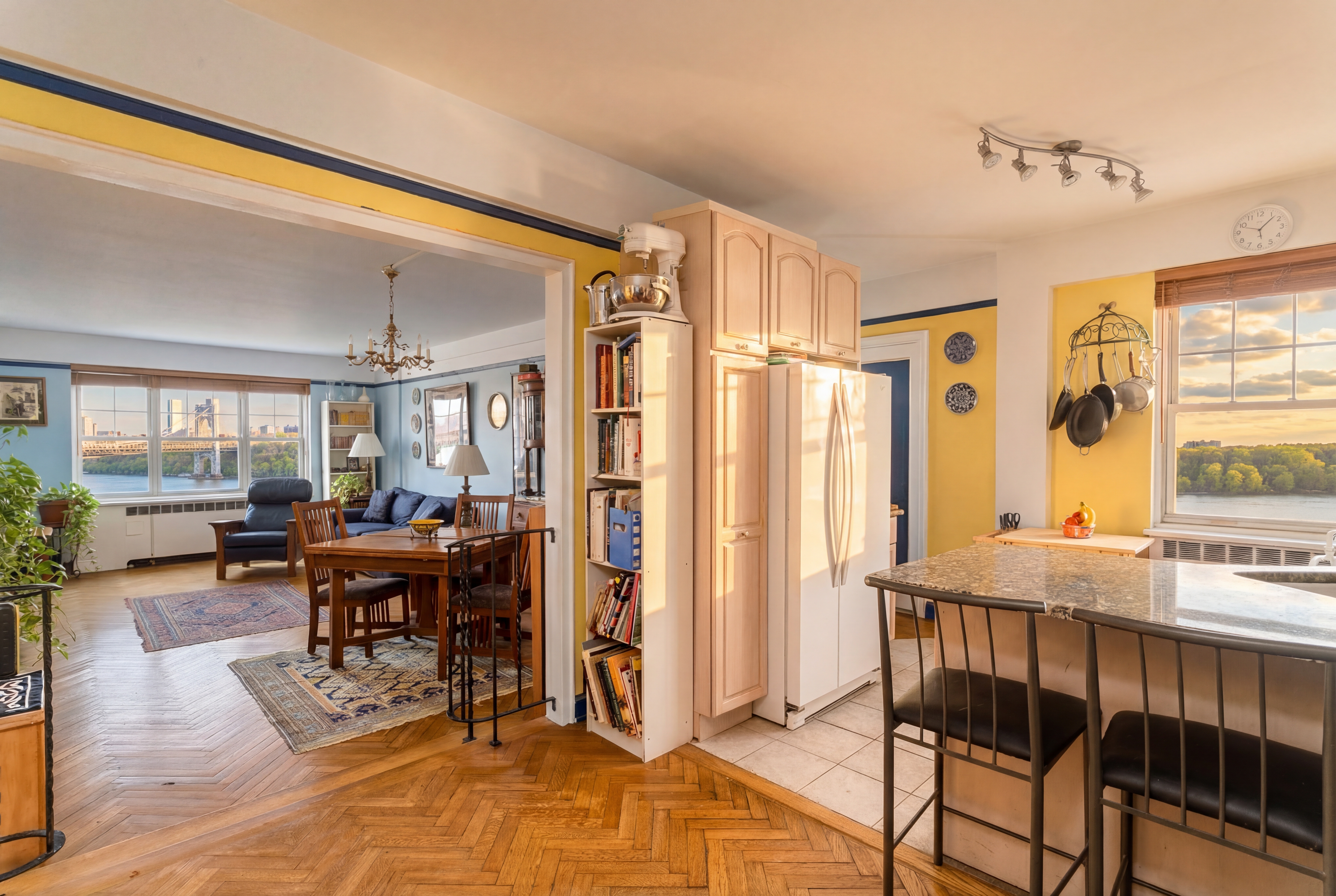 180 Cabrini Boulevard, Unit 61 Manhattan, NY 10033 - Photo 17 of 33 a view of a dining room with furniture window and wooden floor