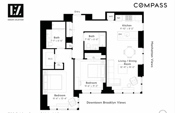 $7,500 | 388 Bridge Street, Unit 42G | Downtown Brooklyn