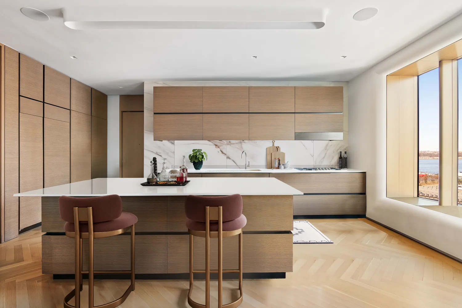 a view of table and chair in a room