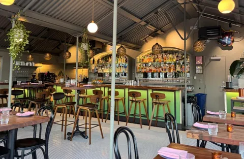 a car parked on the side of a street