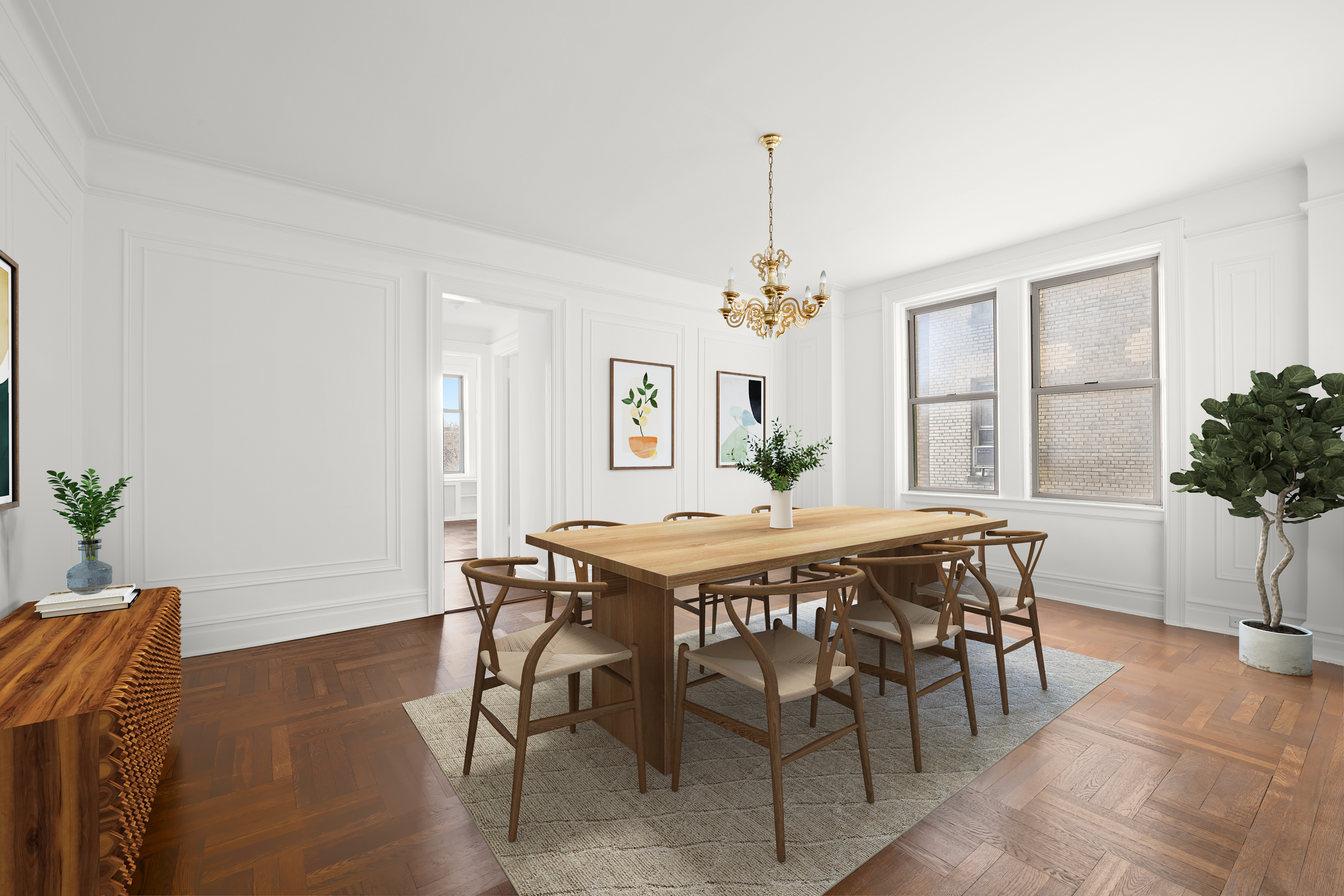 160 Riverside Drive, Unit 8A Manhattan, NY 10024 - Photo 3 of 15 a table and chairs in a room