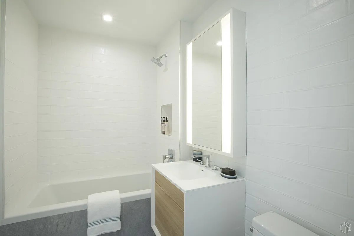 264 Webster Avenue, Unit 303 Brooklyn, NY 11230 - Photo 5 of 11 a bathroom with a toilet a sink and a bathtub