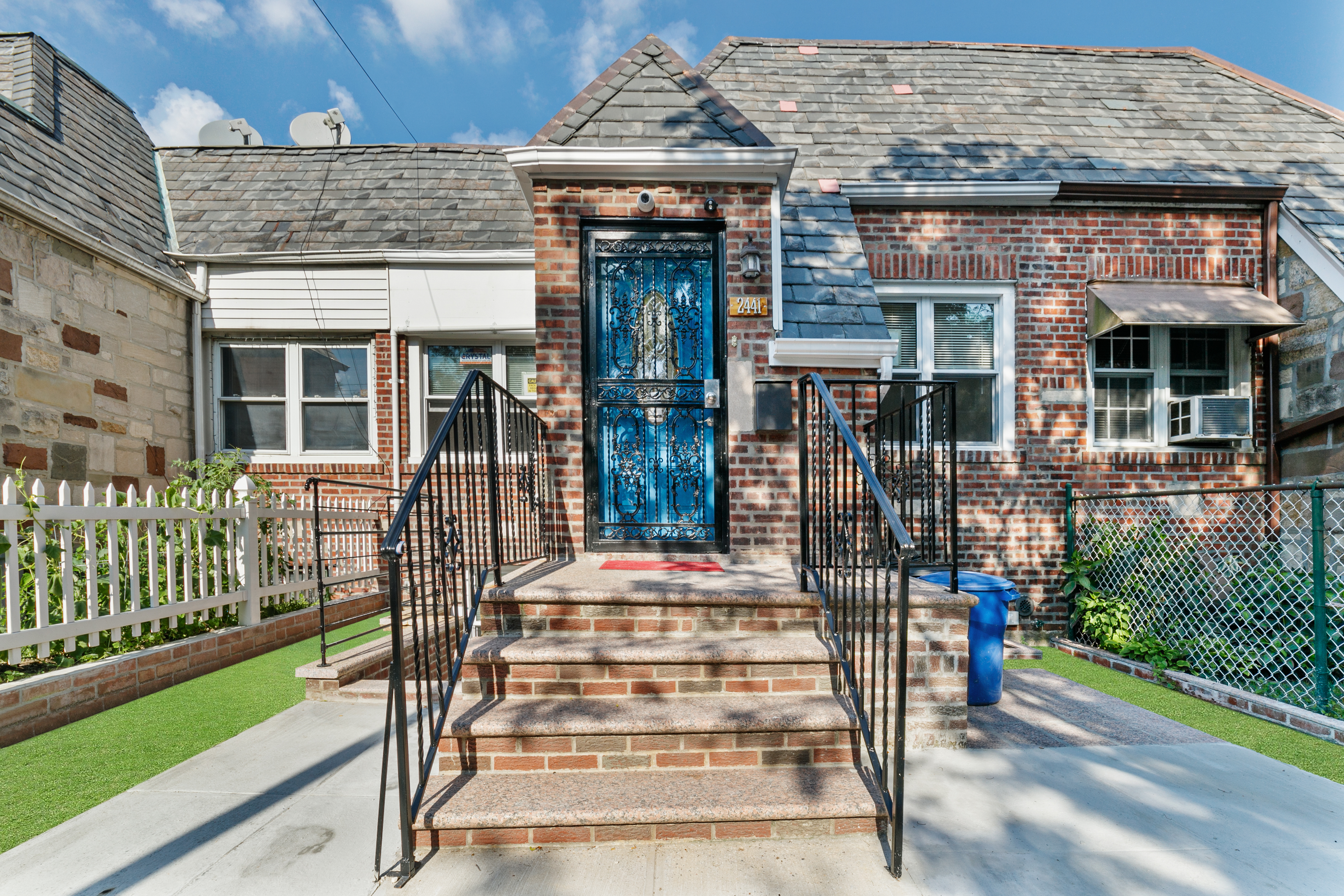 front view of a house with a porch