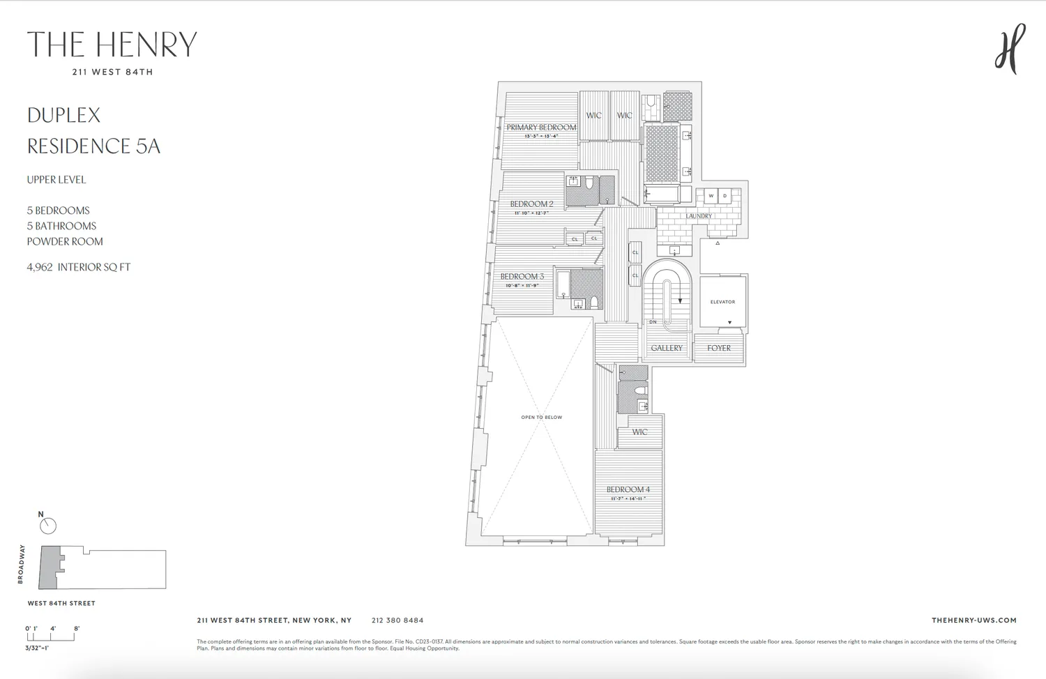 $15,225,000 | 211 West 84th Street, Unit 5A | Upper West Side
