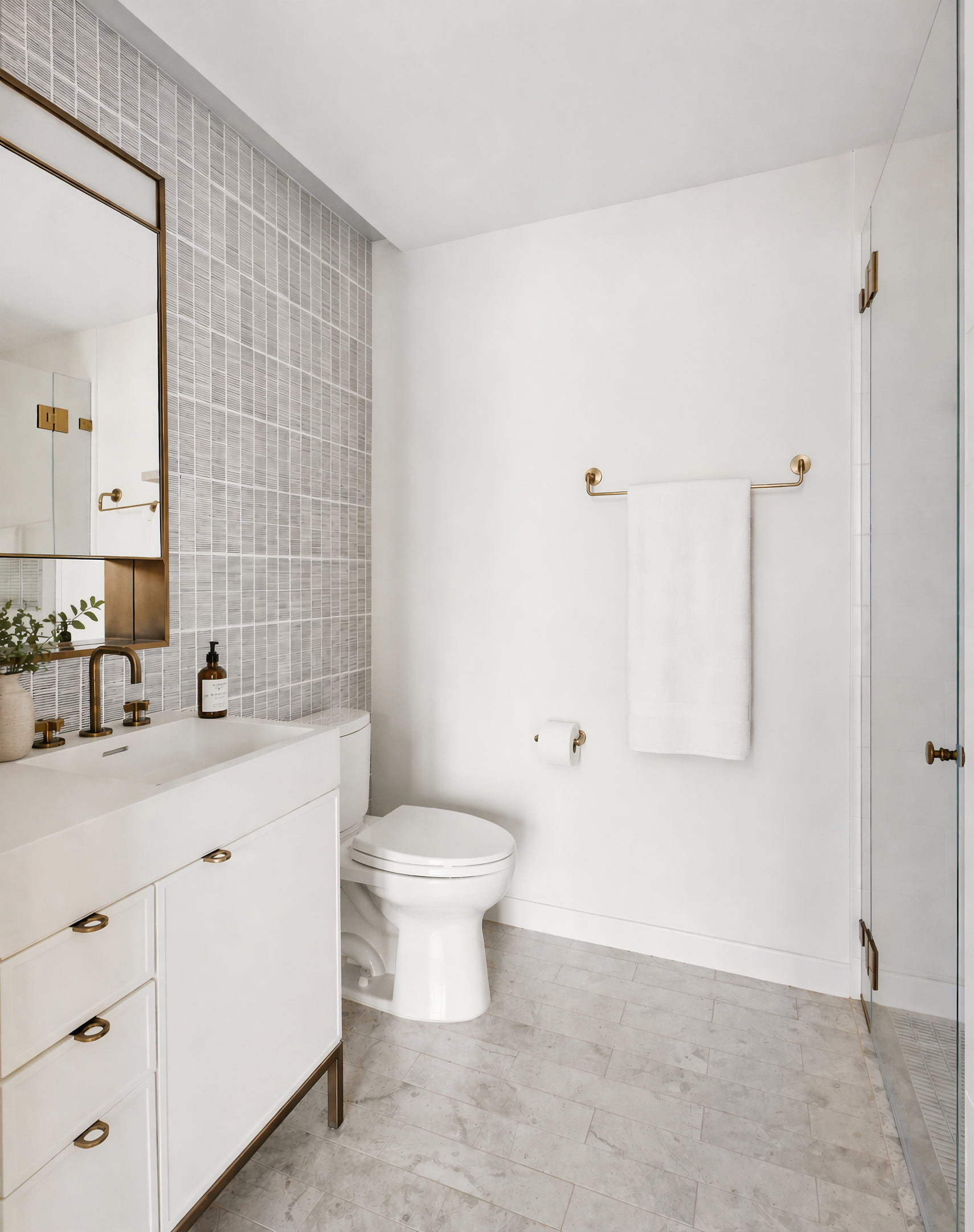 39 West 23rd Street, Unit 21A Manhattan, NY 10010 - Photo 10 of 14 a bathroom with a sink a toilet and shower