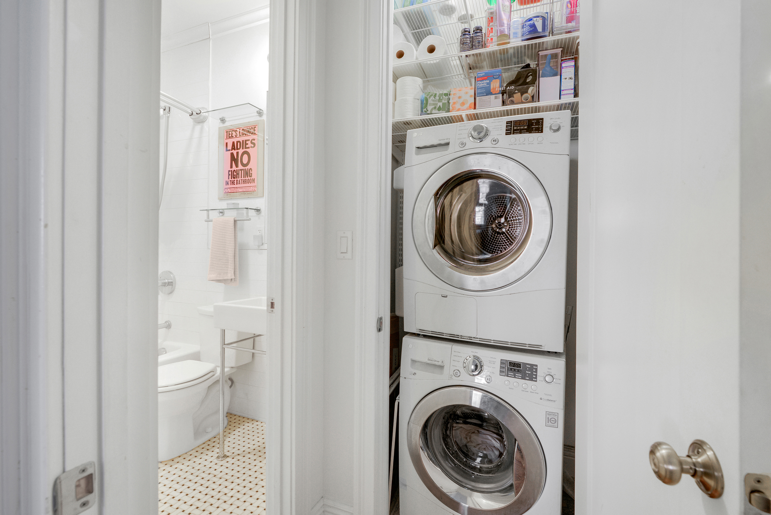 24-75 38th Street, Unit A1 Queens, NY 11103 - Photo 6 of 12 a utility room with sink dryer and washer