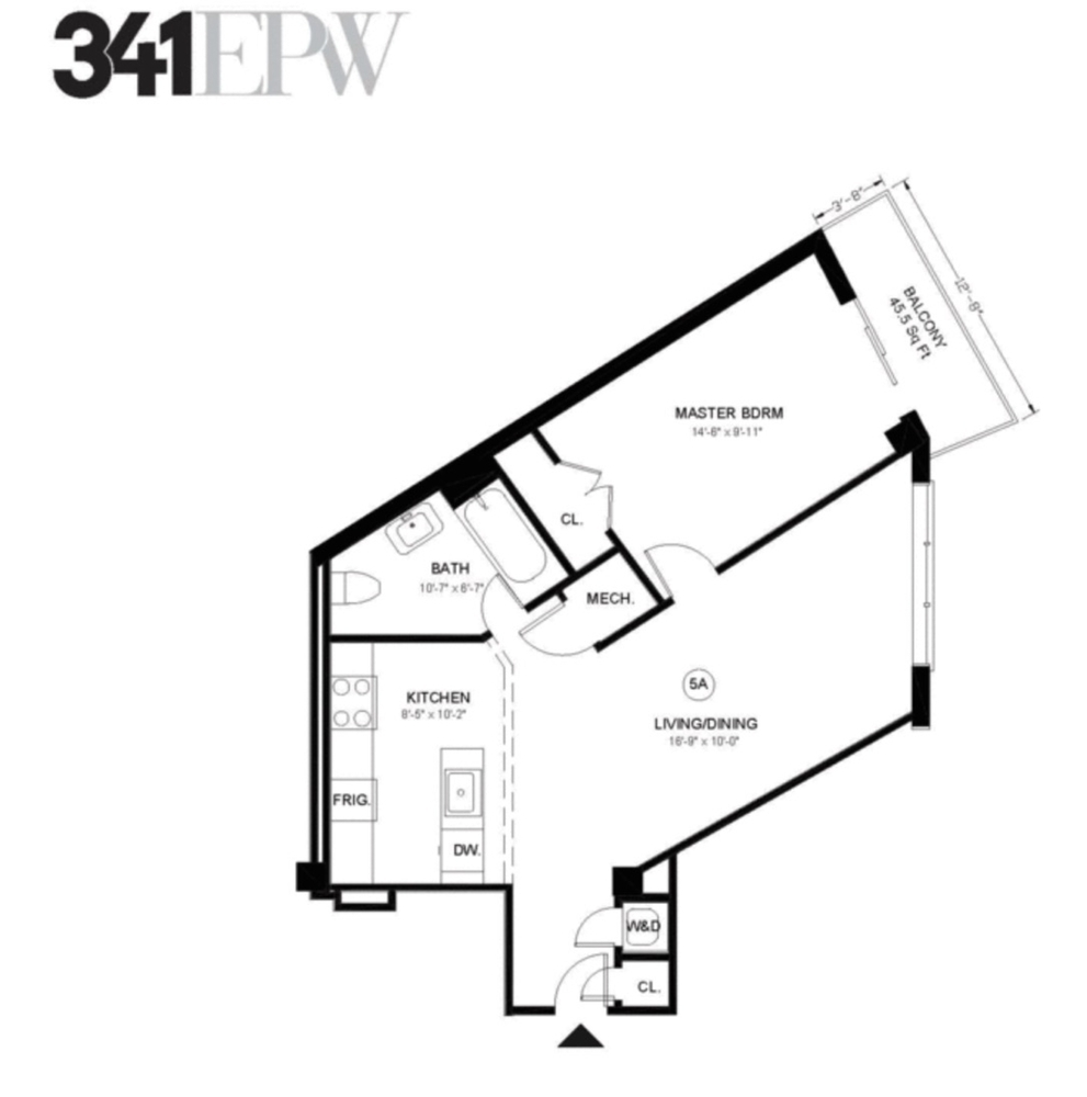 341 Eastern Parkway, Unit 5A Brooklyn, NY 11216 - Photo 10 of 10 a picture of a wall with a white wall and a picture of door