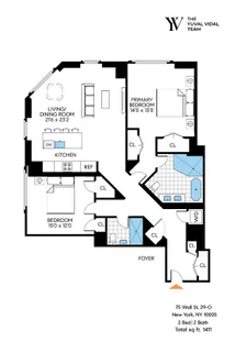 $1,895,000 | 75 Wall Street, Unit 29O | Financial District