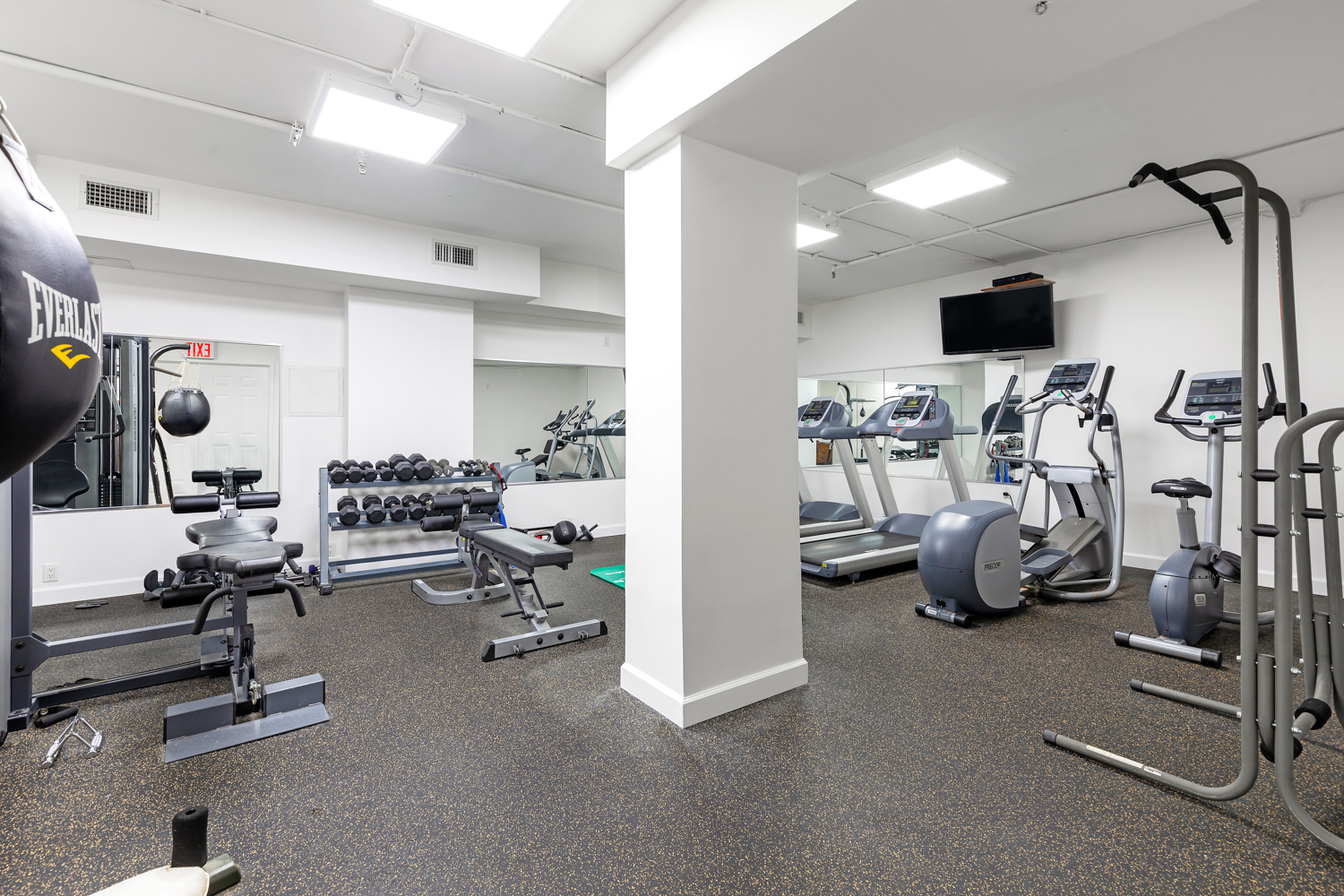 162 16th Street, Unit 7E Brooklyn, NY 11215 - Photo 17 of 23 a view of a room with gym equipment