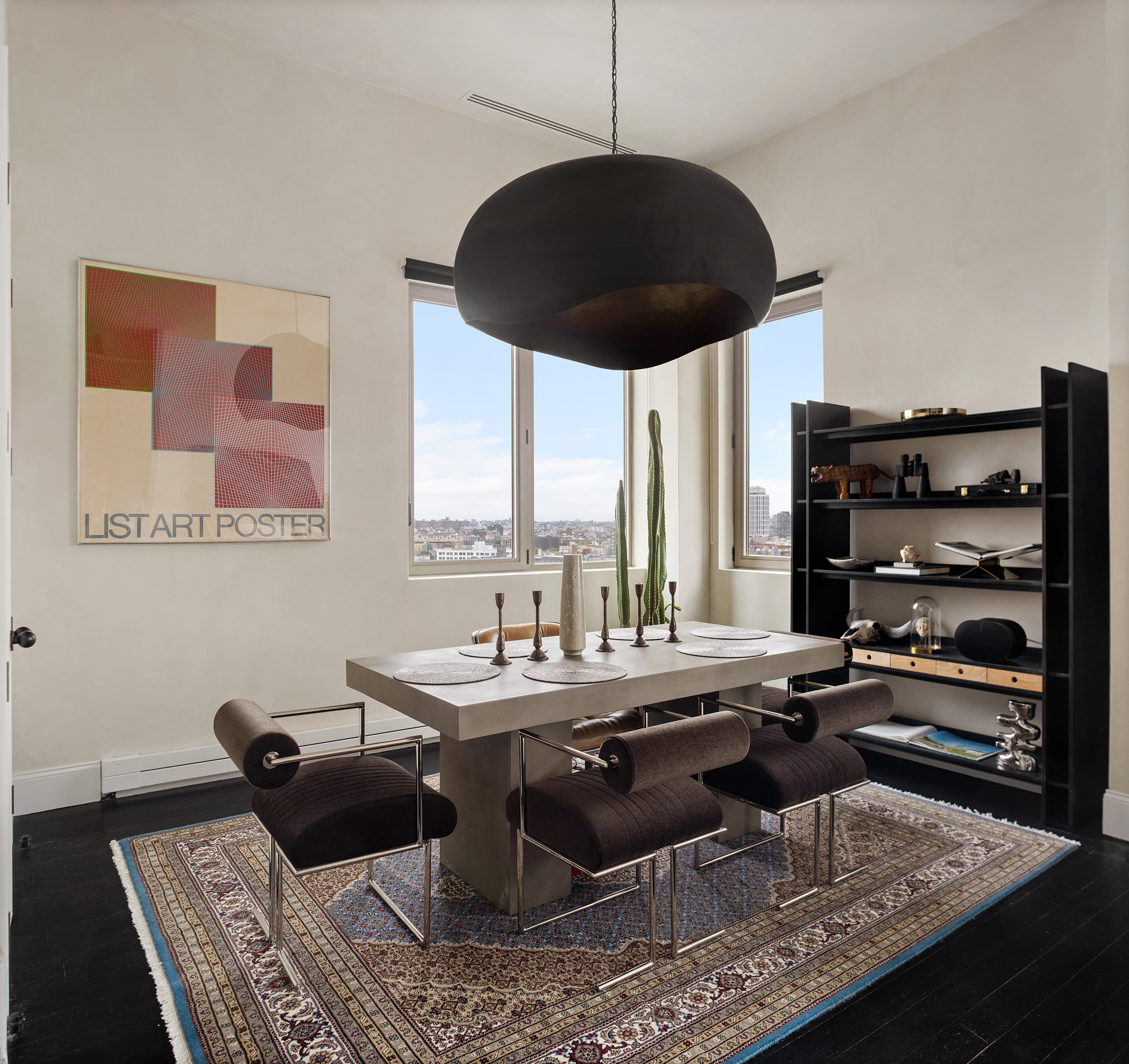 144 North 8th Street, Unit 12B Brooklyn, NY 11249 - Photo 7 of 15 a living room with furniture and a floor to ceiling window