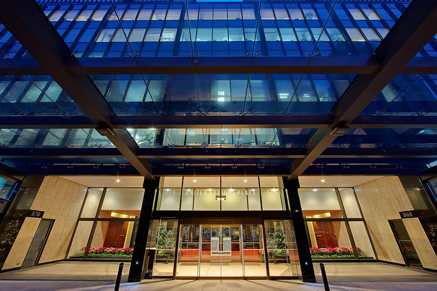 860 United Nations Plaza, Unit 35/36D Manhattan, NY 10017 - Photo 17 of 21 a view of an entryway with a small yard