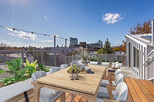 993 Lorimer Street, Unit 2 Brooklyn, NY 11222 - Photo 13 of 15 a view of a terrace with furniture and a potted plant