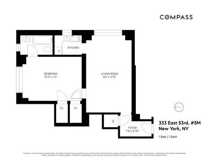 $525,000 | 333 East 53rd Street, Unit 5M | Sutton Place