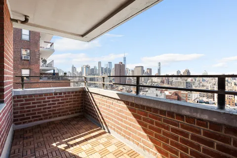 a view of balcony with city view