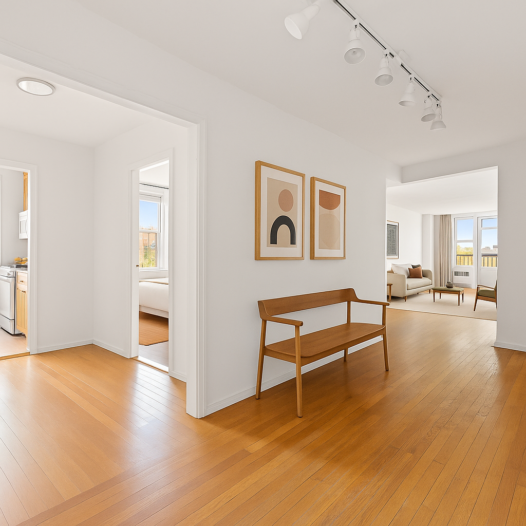 770 Ocean Parkway, Unit 6F Brooklyn, NY 11230 - Photo 5 of 17 a view of livingroom with furniture and wooden floor