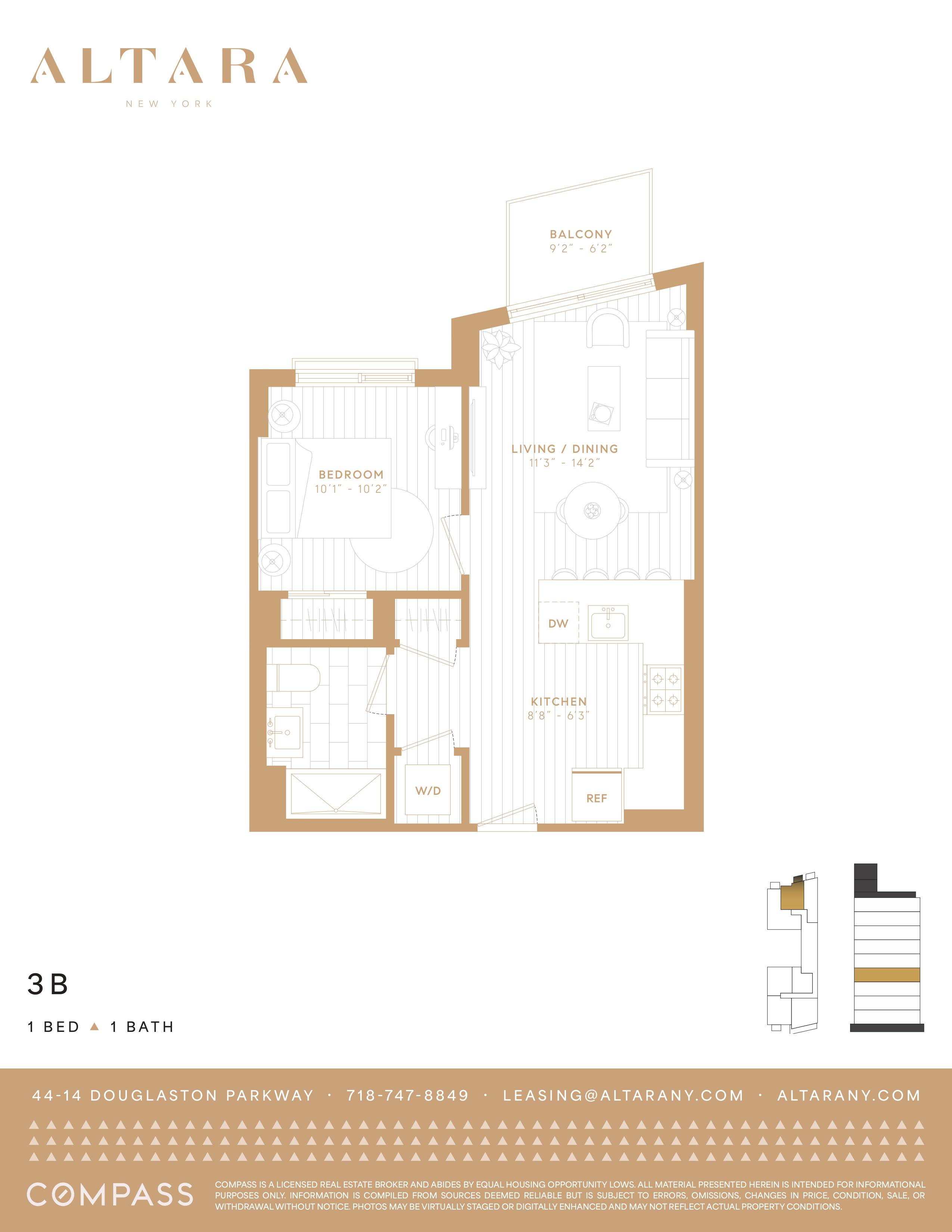 44-14 Douglaston Parkway, Unit 3B Queens, NY 11363 - Photo 12 of 12 a picture of a floor plan