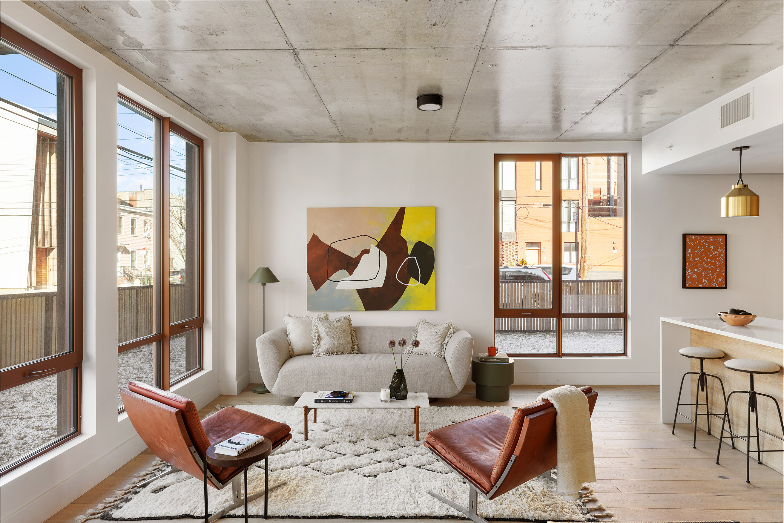 199 Conover Street, Unit GARDEN A Brooklyn, NY 11231 - Photo 4 of 12 a living room with furniture and a window