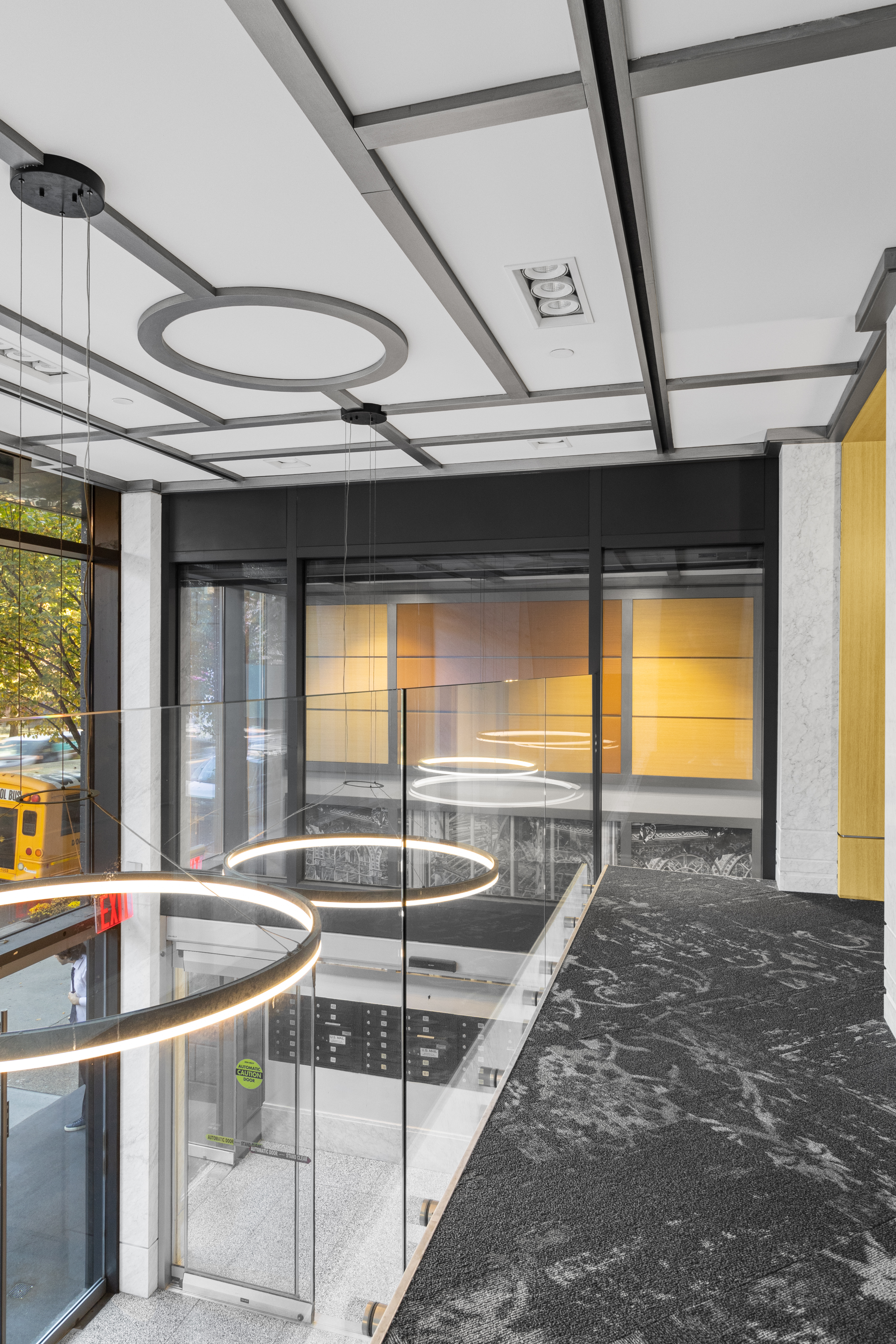 302 East 96th Street, Unit 1103 Manhattan, NY 10128 - Photo 16 of 22 a view of a porch with a floor to ceiling windows