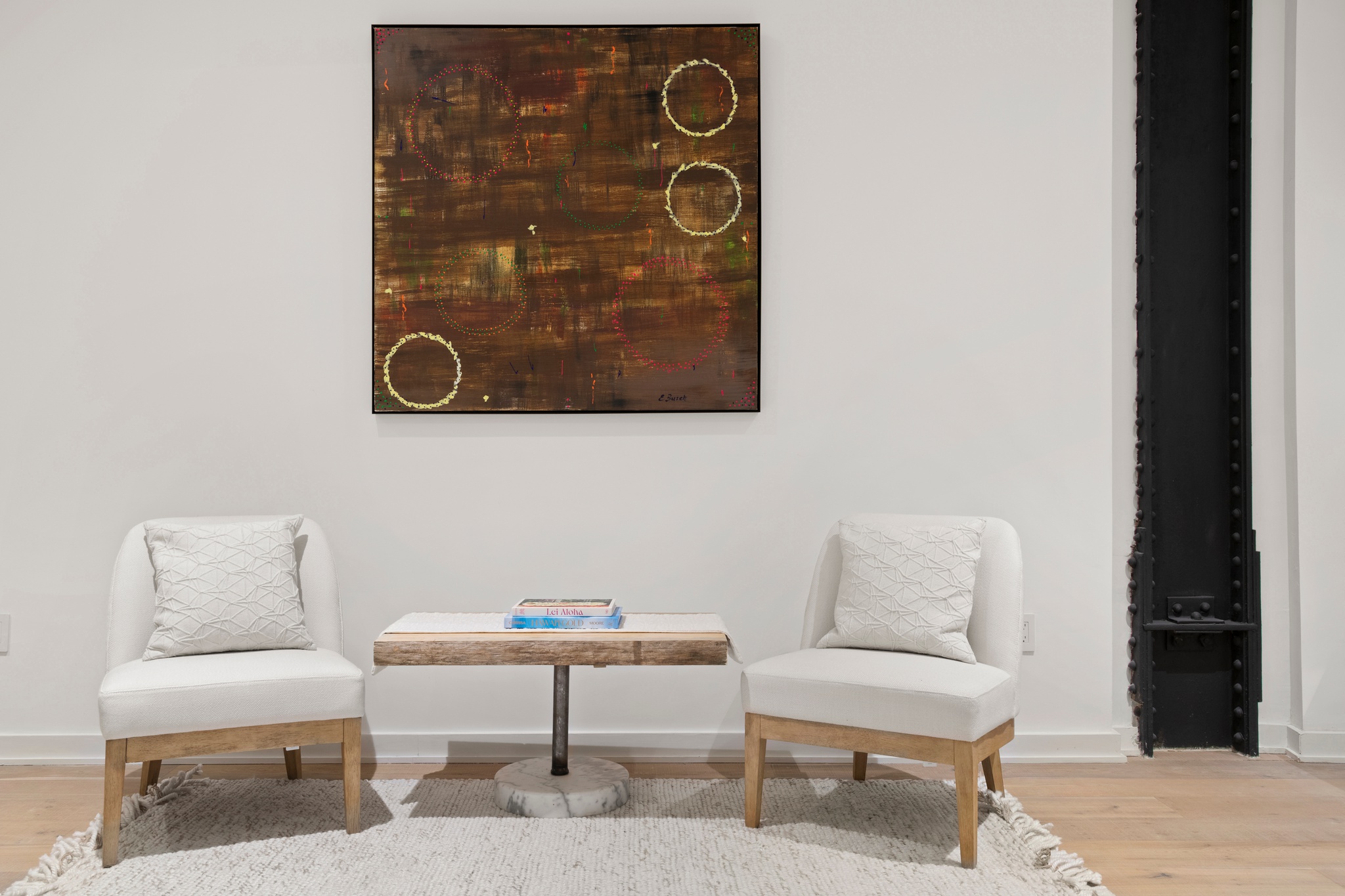 181 Hudson Street, Unit 2B Manhattan, NY 10013 - Photo 6 of 10 a living room with furniture and a wall painting