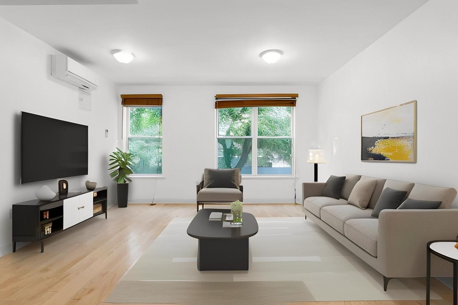 251 Powers Street Brooklyn, NY 11211 - Photo 1 of 11 a living room with furniture and a flat screen tv