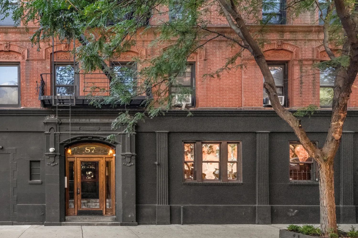 a view of a building entrance