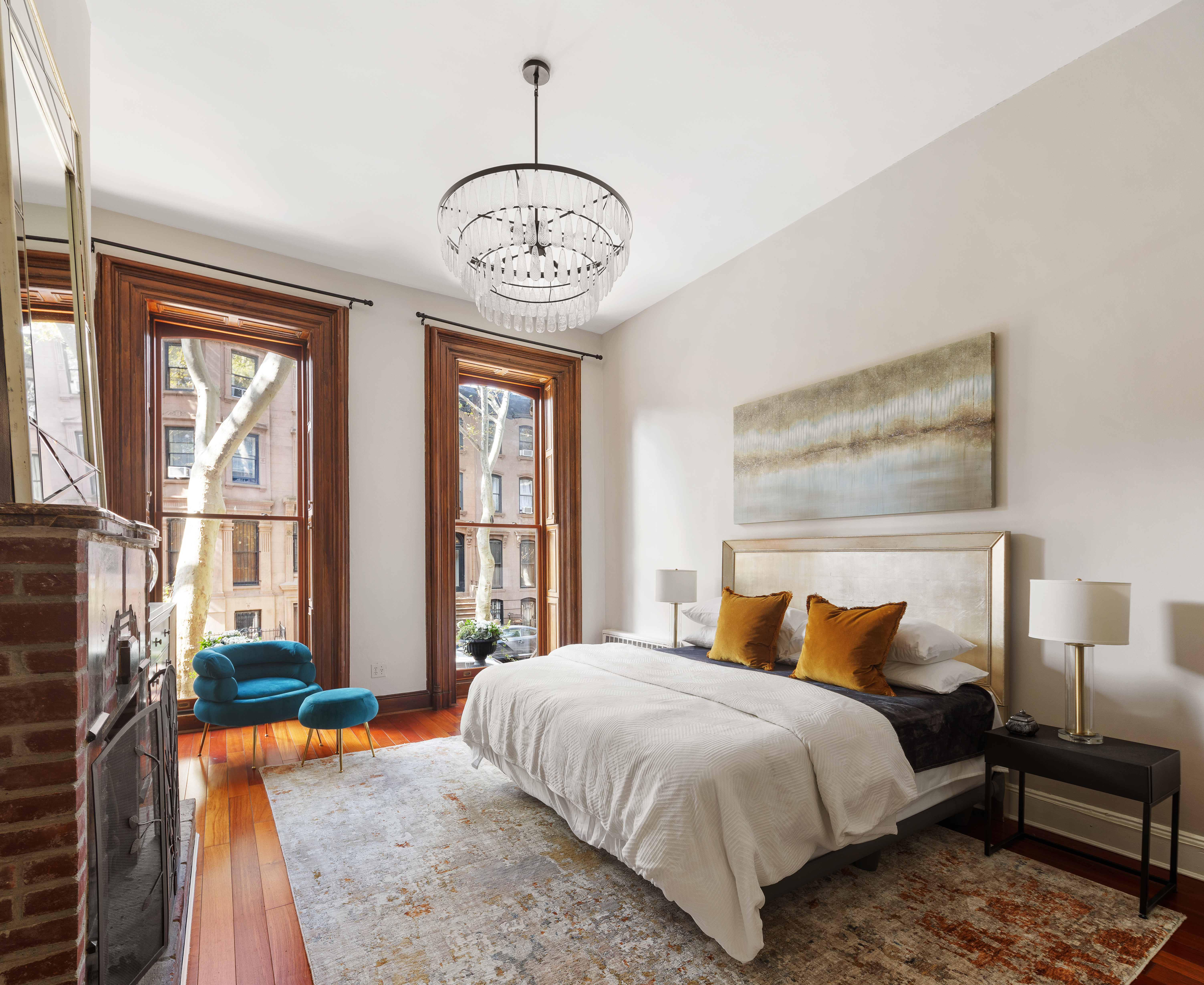 51 South Portland Avenue Brooklyn, NY 11217 - Photo 6 of 18 a bedroom with a bed and wooden floor