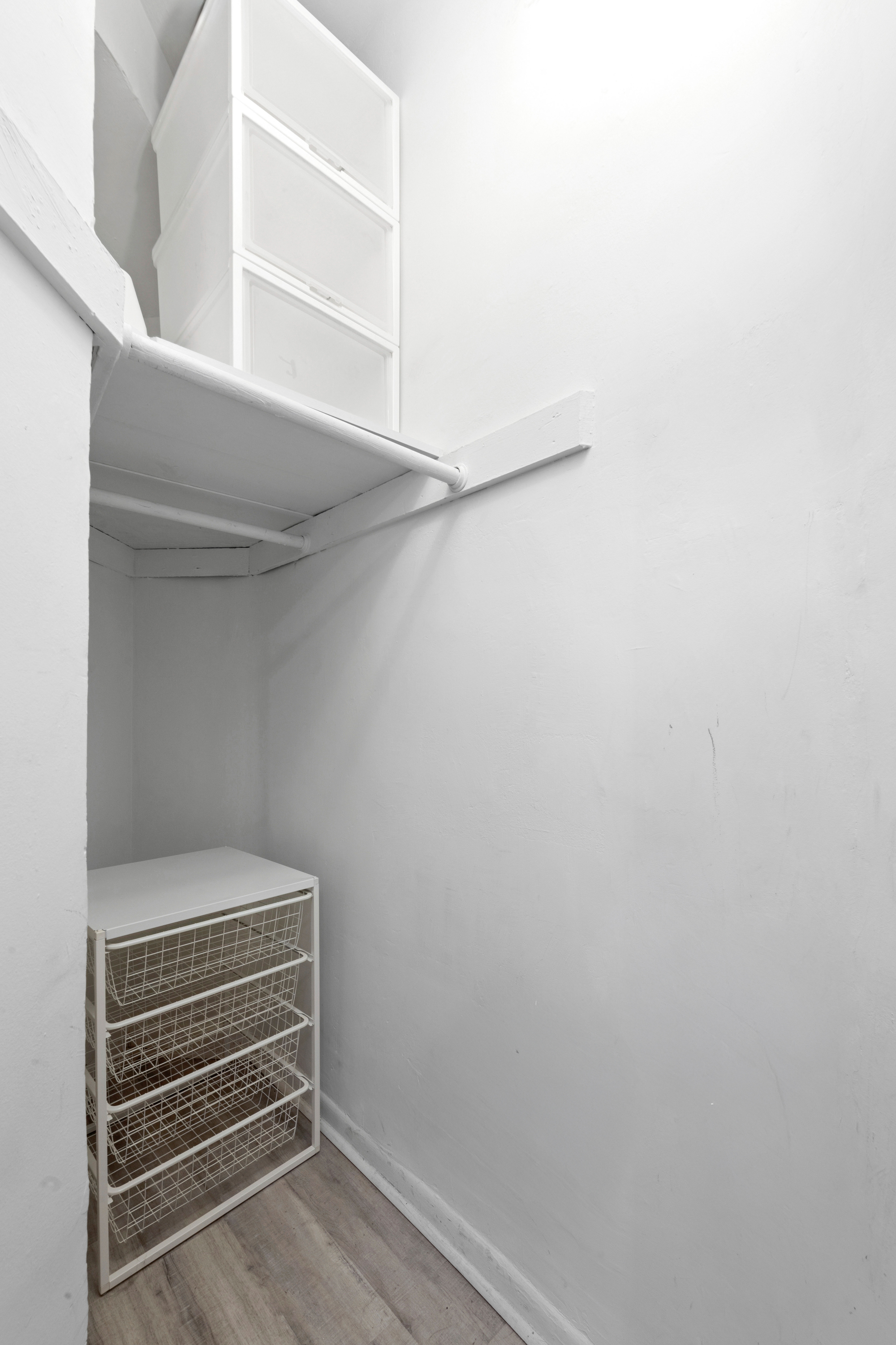 2790 Broadway, Unit 1B Manhattan, NY 10025 - Photo 5 of 8 a view of walk in closet with empty racks