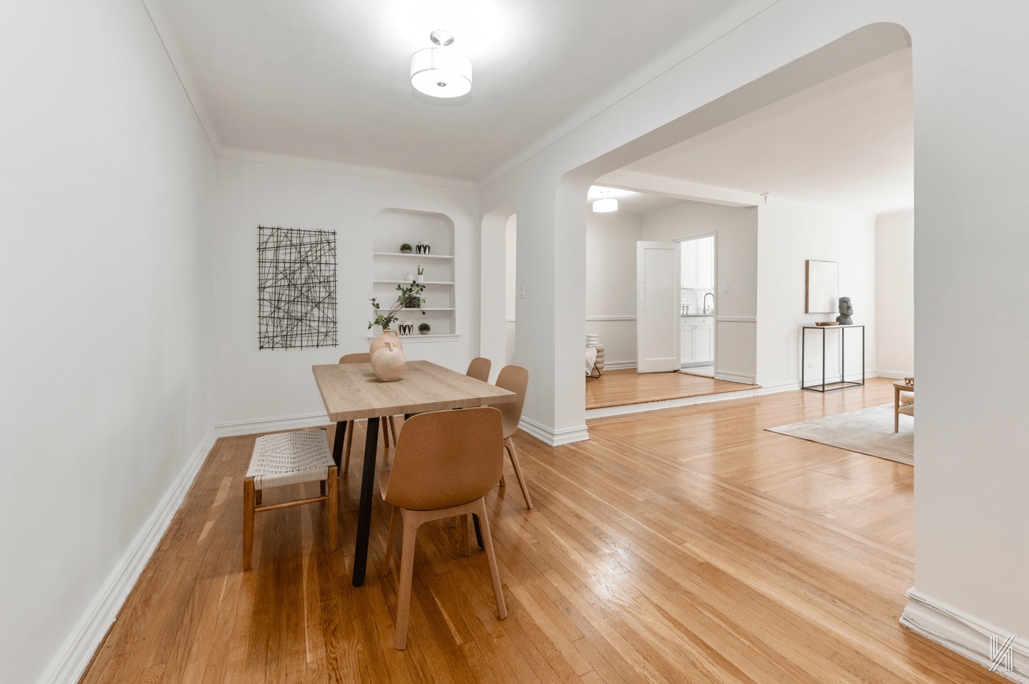 35-35 75th Street, Unit 428 Queens, NY 11372 - Photo 6 of 21 a view of a dining room with furniture and wooden floor