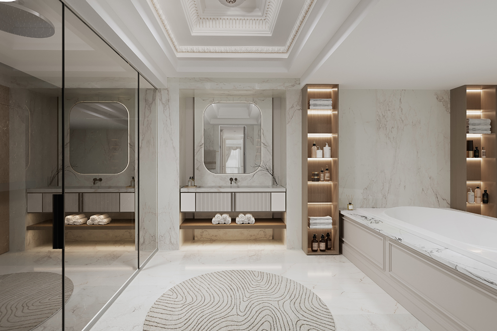 641 5th Avenue, Unit 27A Manhattan, NY 10022 - Photo 9 of 29 a bathroom with a tub sink and view