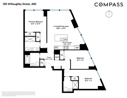 $3,250,000 | 1 City Point, Unit 45D | Downtown Brooklyn
