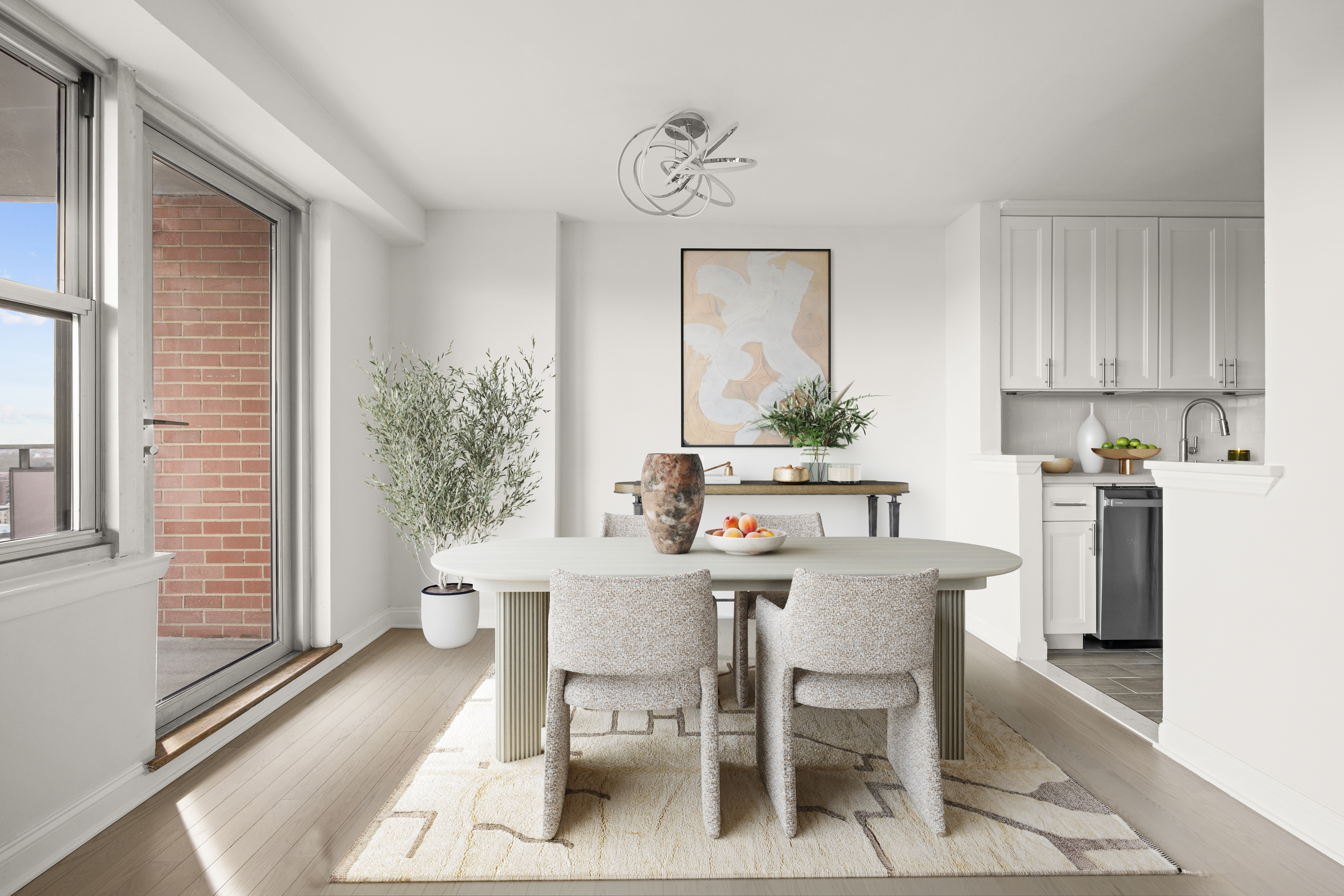 135 Ocean Parkway, Unit 16N Brooklyn, NY 11218 - Photo 5 of 16 a dining room with furniture and window