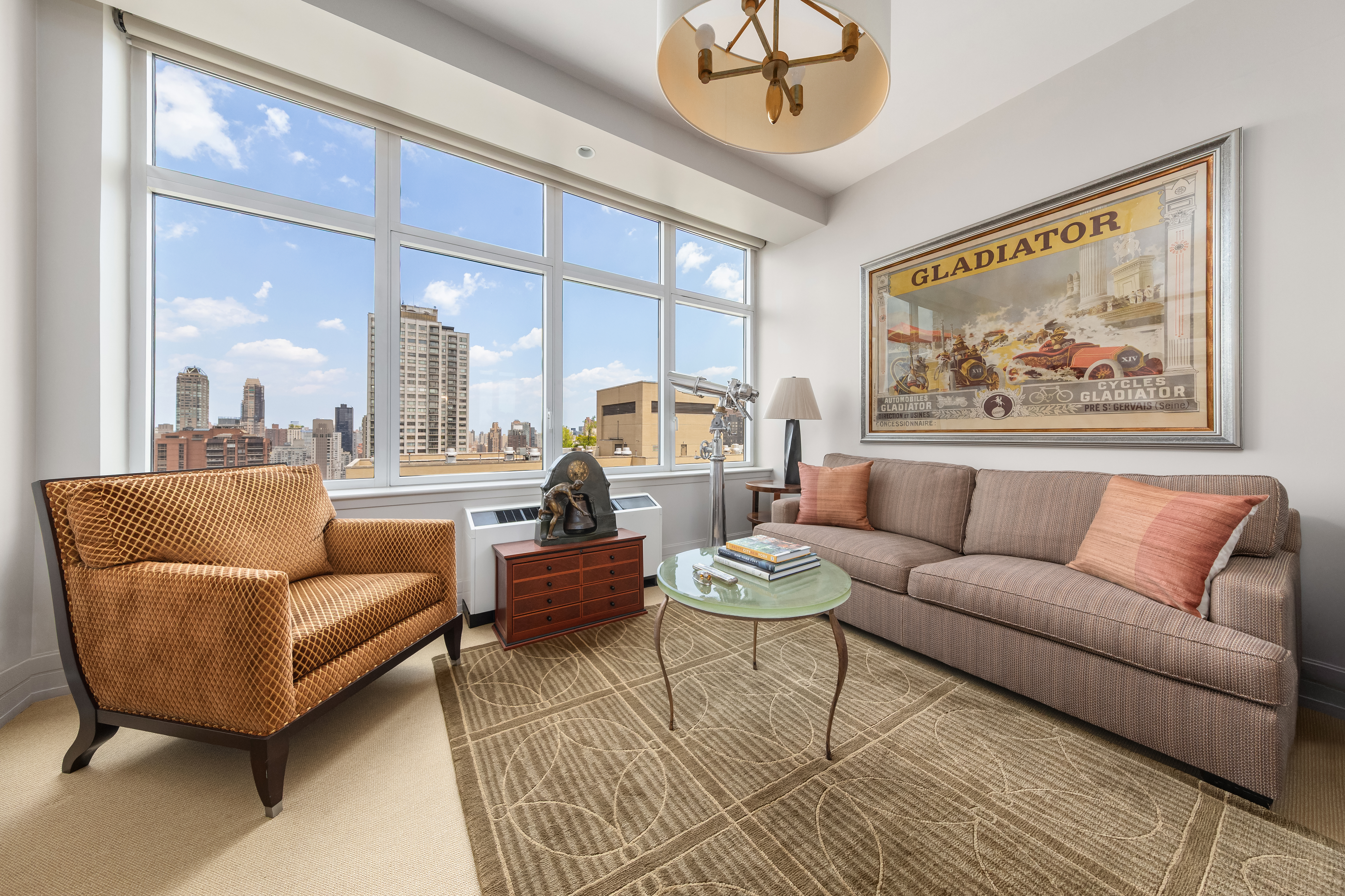 300 East 55th Street, Unit PHC Manhattan, NY 10022 - Photo 14 of 21 a living room with furniture and a large window
