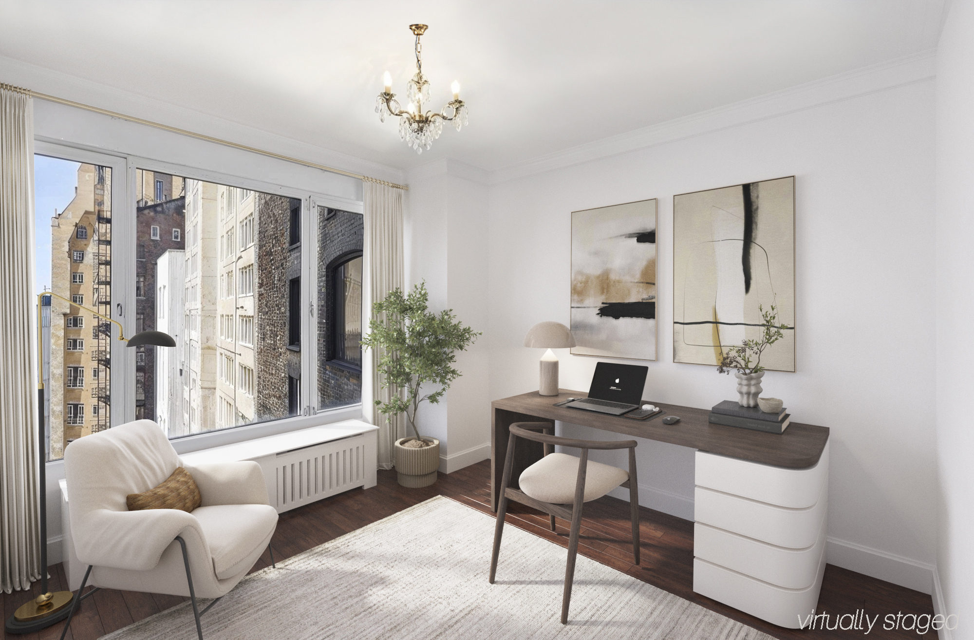 200 Central Park South, Unit 14A Manhattan, NY 10019 - Photo 5 of 7 a living room with furniture and a window