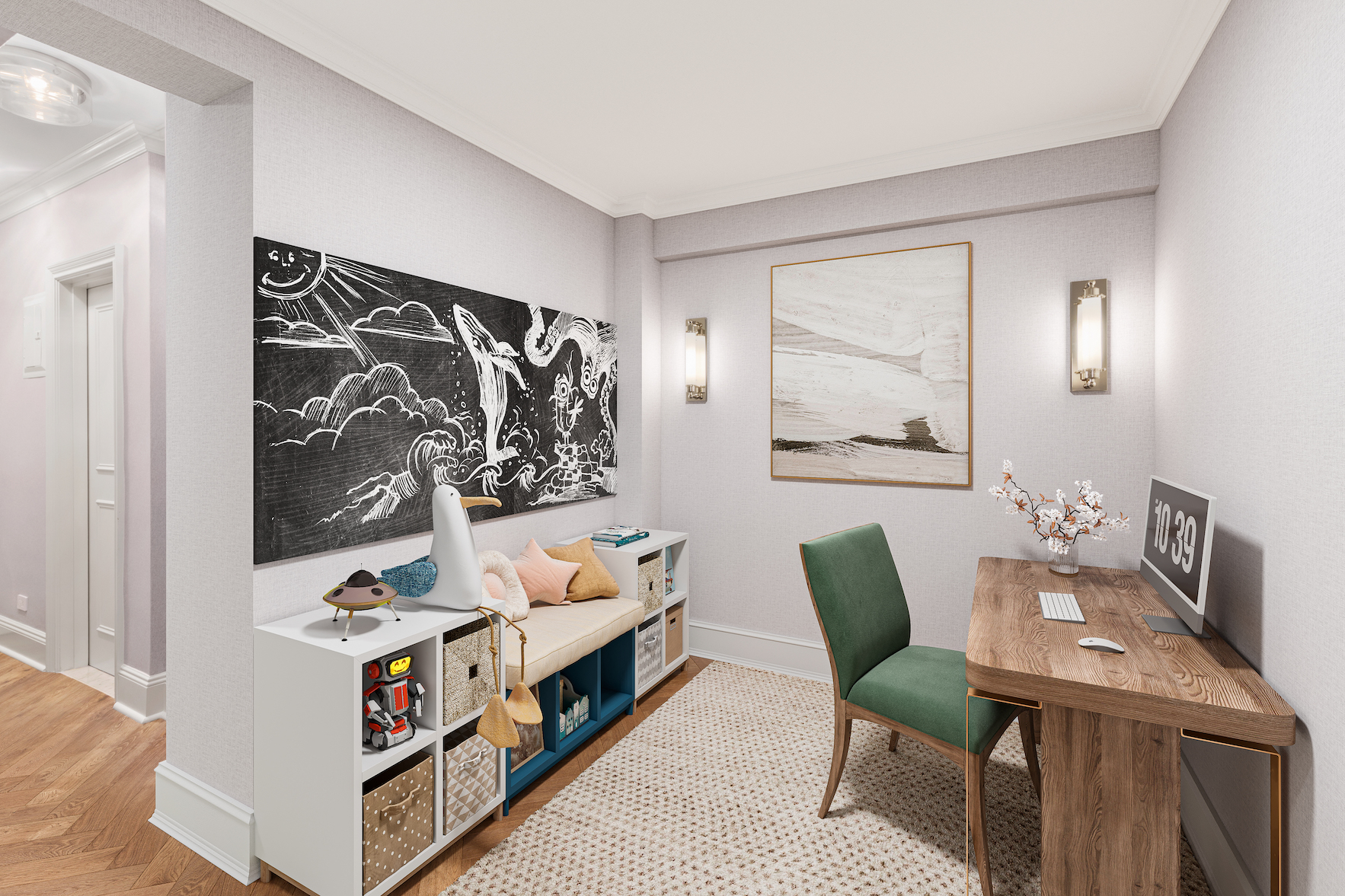 110 East 57th Street, Unit 10CD Manhattan, NY 10022 - Photo 14 of 16 a living room with furniture and a table