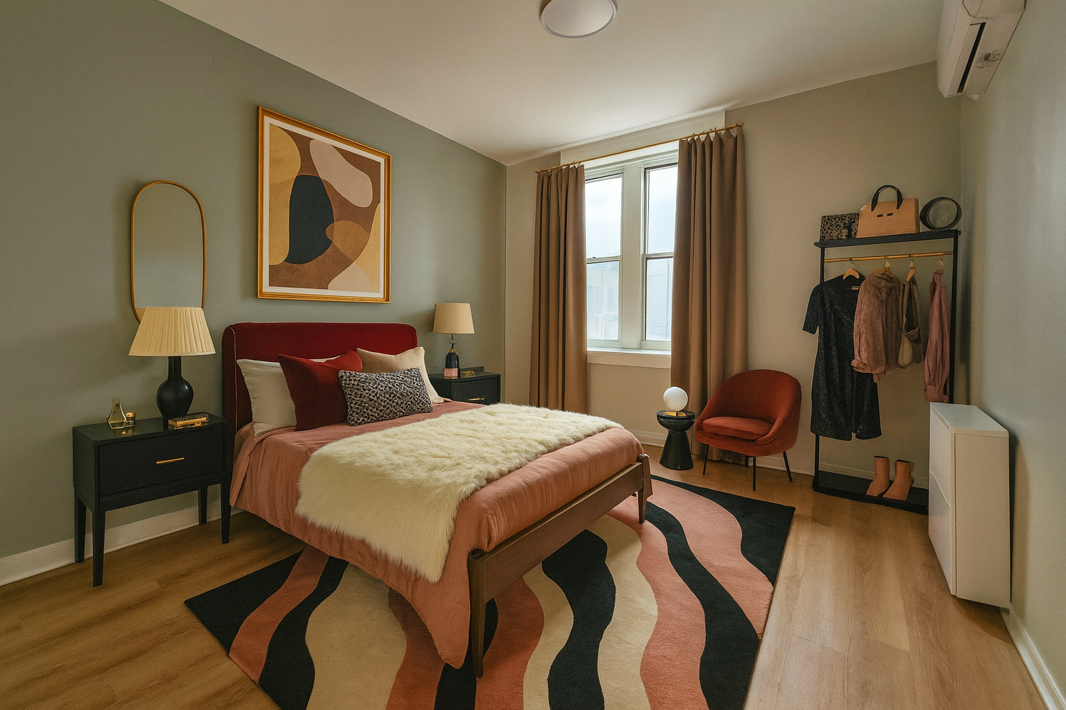 733 Metropolitan Avenue, Unit 3 Brooklyn, NY 11211 - Photo 3 of 13 a bedroom with a bed and wooden floor