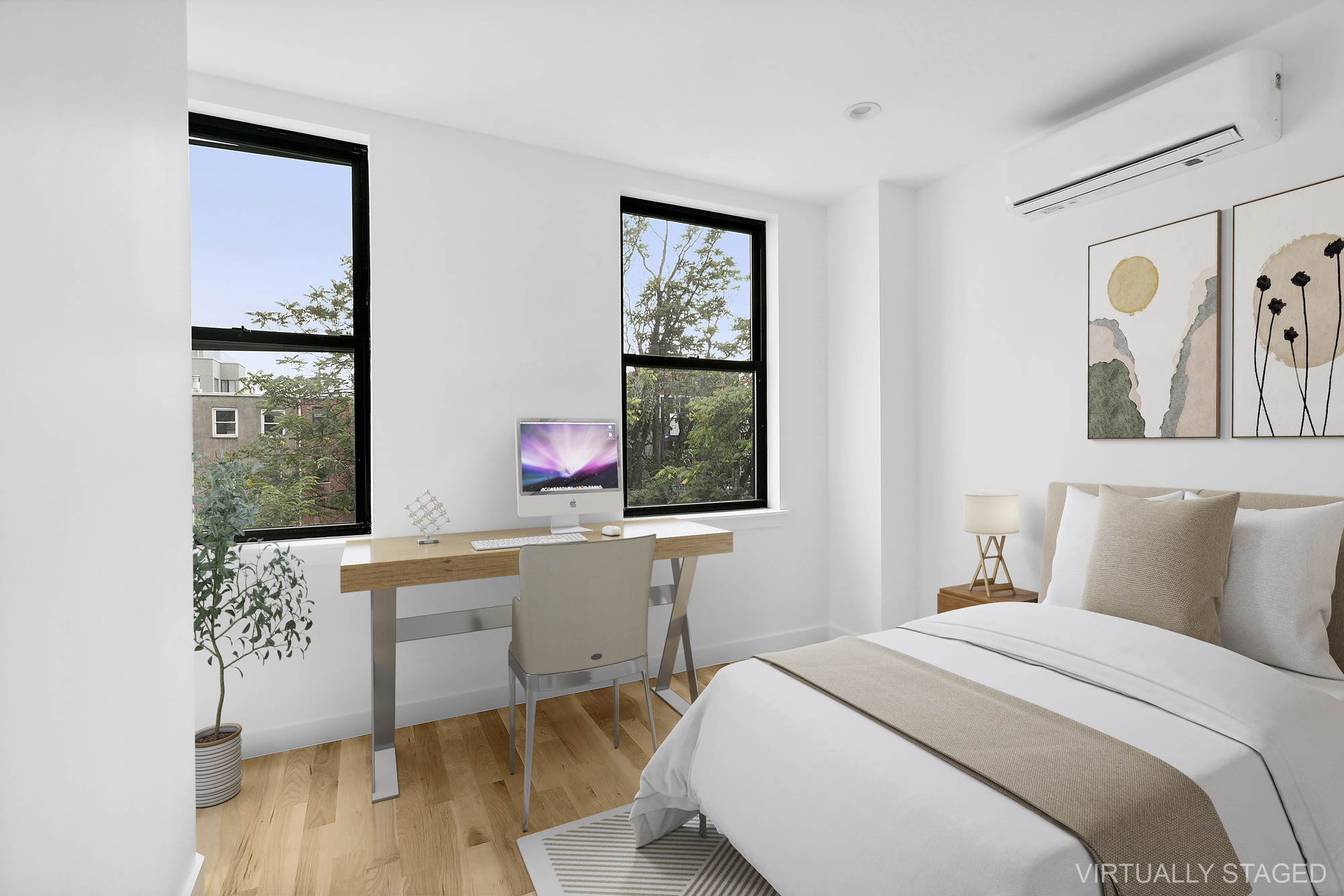 116 Madison Street Brooklyn, NY 11216 - Photo 5 of 20 a bedroom with a bed and a window